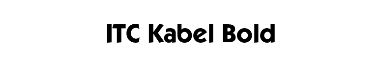 ITC Kabel Bold font preview