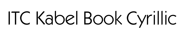 ITC Kabel Book Cyrillic font preview