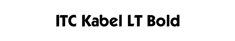 ITC Kabel LT Bold font preview