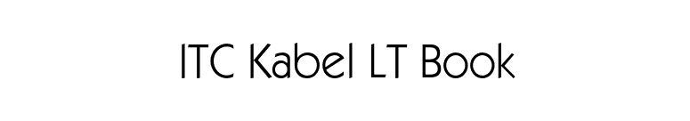 ITC Kabel LT Book font preview