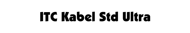 ITC Kabel Std Ultra font preview