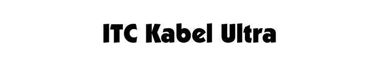 ITC Kabel Ultra font preview