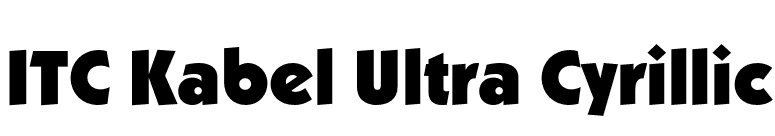 ITC Kabel Ultra Cyrillic font preview