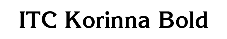 ITC Korinna Bold font preview