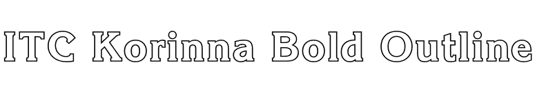 ITC Korinna Bold Outline font preview