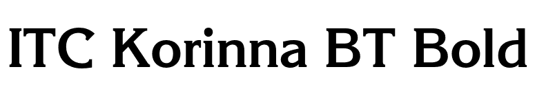 ITC Korinna BT Bold font preview
