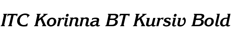 ITC Korinna BT Kursiv Bold font preview