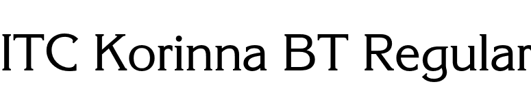 ITC Korinna BT Regular font preview