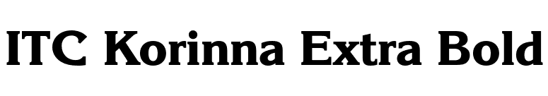 ITC Korinna Extra Bold font preview