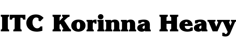 ITC Korinna Heavy font preview