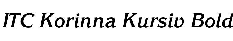 ITC Korinna Kursiv Bold font preview