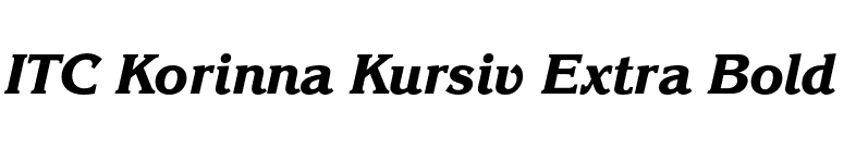 ITC Korinna Kursiv Extra Bold font preview