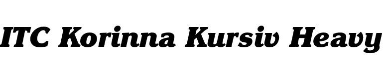 ITC Korinna Kursiv Heavy font preview