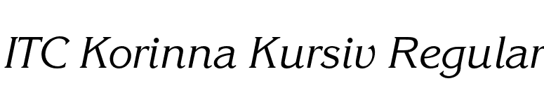 ITC Korinna Kursiv Regular font preview