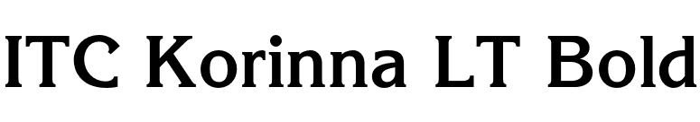 ITC Korinna LT Bold font preview