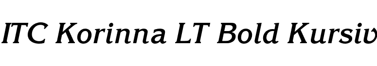 ITC Korinna LT Bold Kursiv font preview