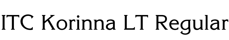 ITC Korinna LT Regular font preview