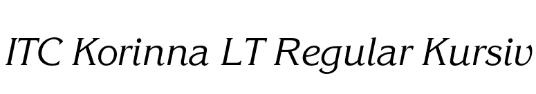 ITC Korinna LT Regular Kursiv font preview