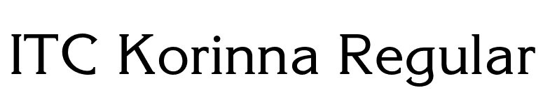 ITC Korinna Regular font preview