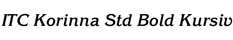 ITC Korinna Std Bold Kursiv font preview