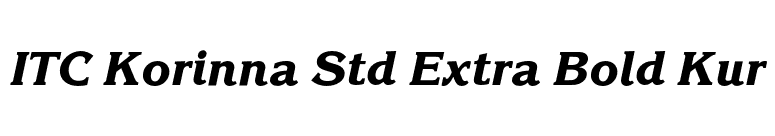ITC Korinna Std Extra Bold Kur font preview