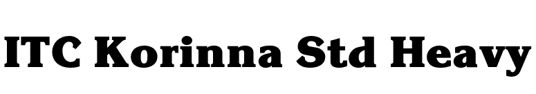 ITC Korinna Std Heavy font preview