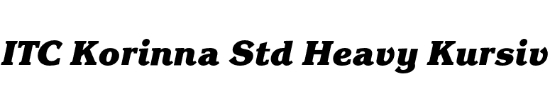 ITC Korinna Std Heavy Kursiv font preview