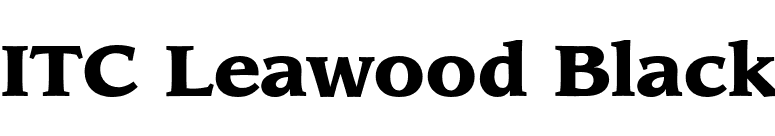 ITC Leawood Black font preview