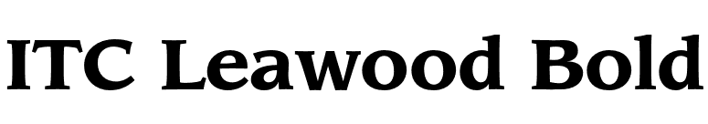 ITC Leawood Bold font preview