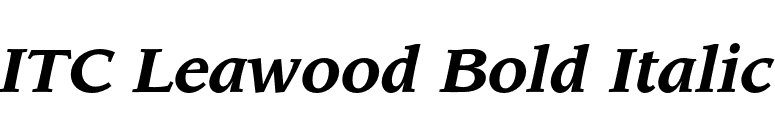 ITC Leawood Bold Italic font preview