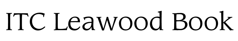 ITC Leawood Book font preview