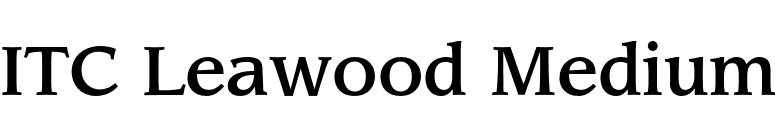 ITC Leawood Medium font preview