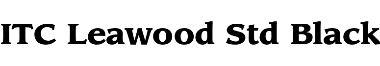 ITC Leawood Std Black font preview