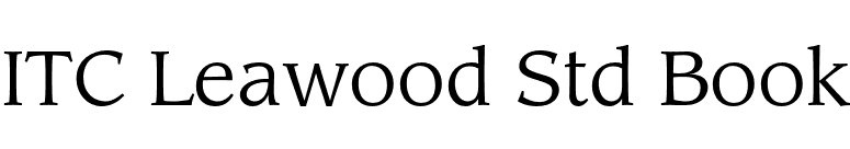 ITC Leawood Std Book font preview