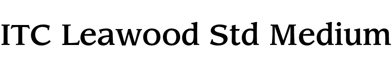 ITC Leawood Std Medium font preview