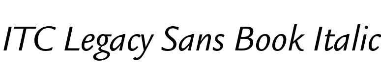 ITC Legacy Sans Book Italic font preview