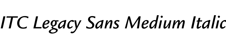ITC Legacy Sans Medium Italic font preview