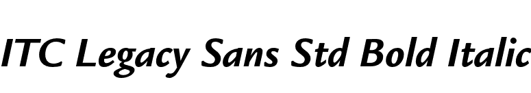 ITC Legacy Sans Std Bold Italic font preview