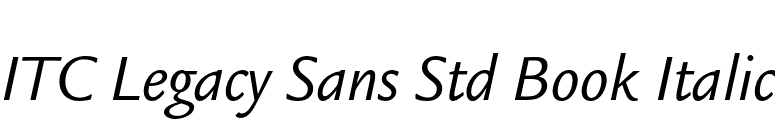 ITC Legacy Sans Std Book Italic font preview