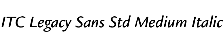 ITC Legacy Sans Std Medium Italic font preview