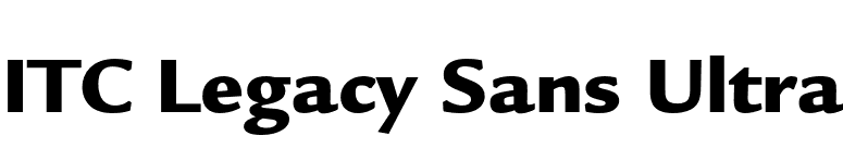 ITC Legacy Sans Ultra font preview