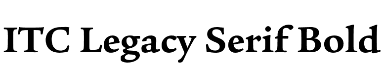 ITC Legacy Serif Bold font preview