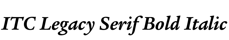 ITC Legacy Serif Bold Italic font preview