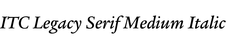 ITC Legacy Serif Medium Italic font preview