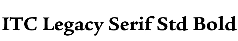ITC Legacy Serif Std Bold font preview