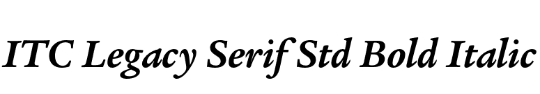 ITC Legacy Serif Std Bold Italic font preview