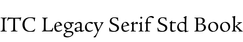 ITC Legacy Serif Std Book font preview