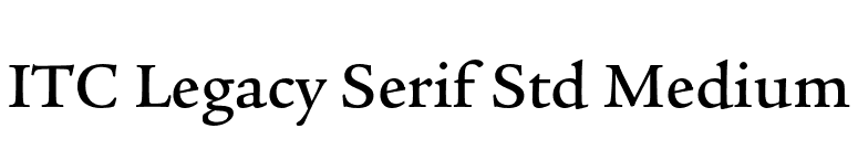 ITC Legacy Serif Std Medium font preview