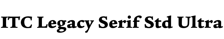 ITC Legacy Serif Std Ultra font preview