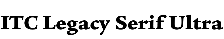 ITC Legacy Serif Ultra font preview